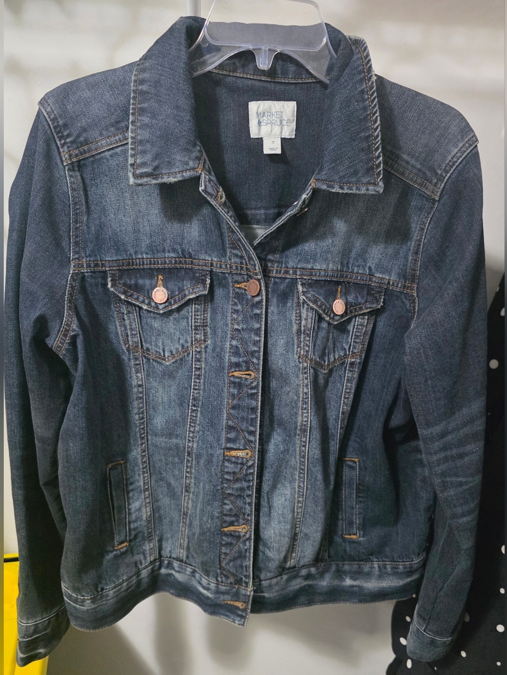 Market & Spruce Women's Dark Blue Denim Jacket
